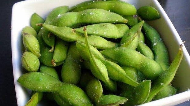 Imagen del edamame preparado