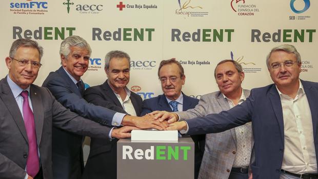 Representantes de RedENT durante el lanzamiento de la plataforma