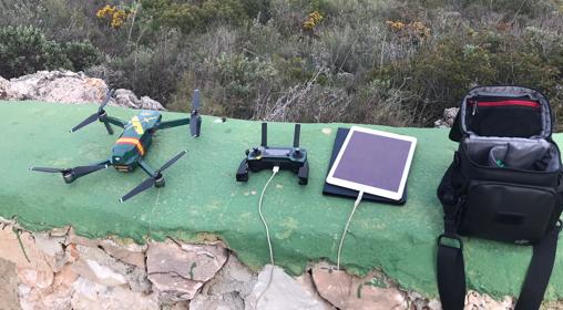 Un dron de una asociación de la Guardia Civil