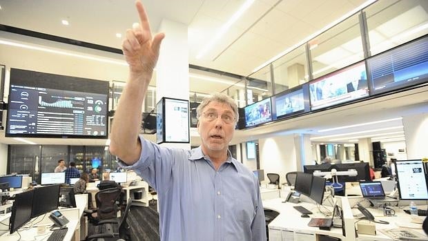 El director de «The Washington Post», Martin Baron, muestra la redacción del periódico en un momento de la entrevista exclusiva concedida a ABC
