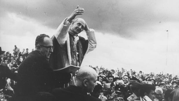 Pablo VI, durante su viaje a Bogotá, en 1968