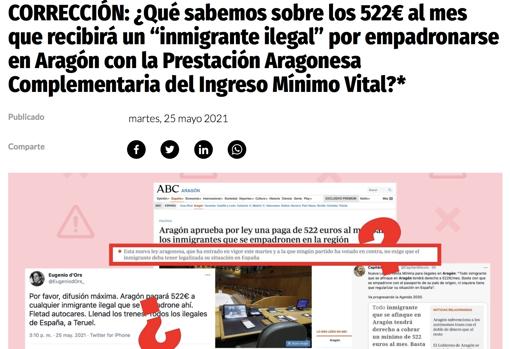 Segunda publicación de Maldita.es para «corregir» su bulo de la víspera