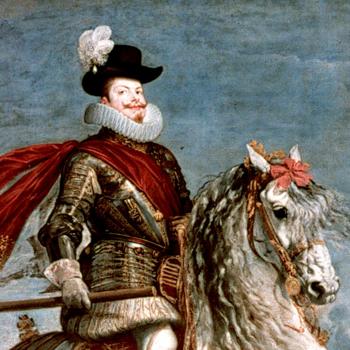 Retrato ecuestre de Felipe III en el que luce «La Peregrina»
