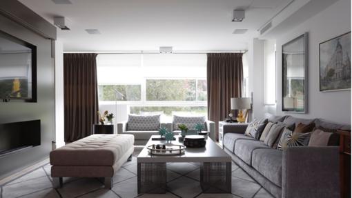 Salón obra de la decoradora