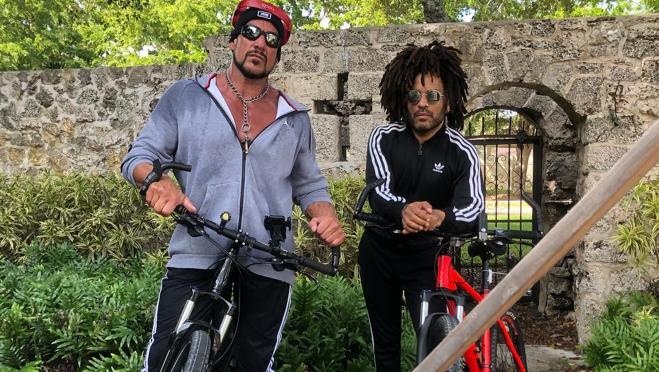 Leny Kravitz junto a su entrenador, Dodd Romero