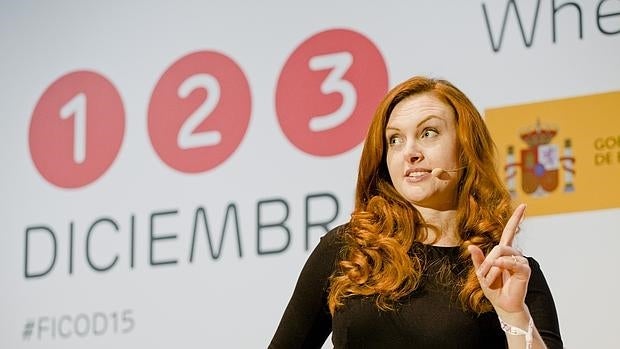 Jessica Federer, durante su ponencia en Ficod
