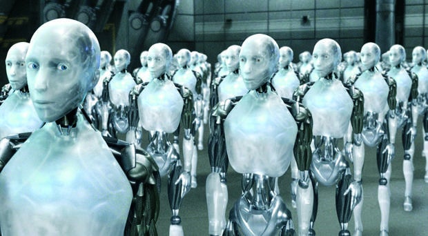 Captura de la película «Yo robot»