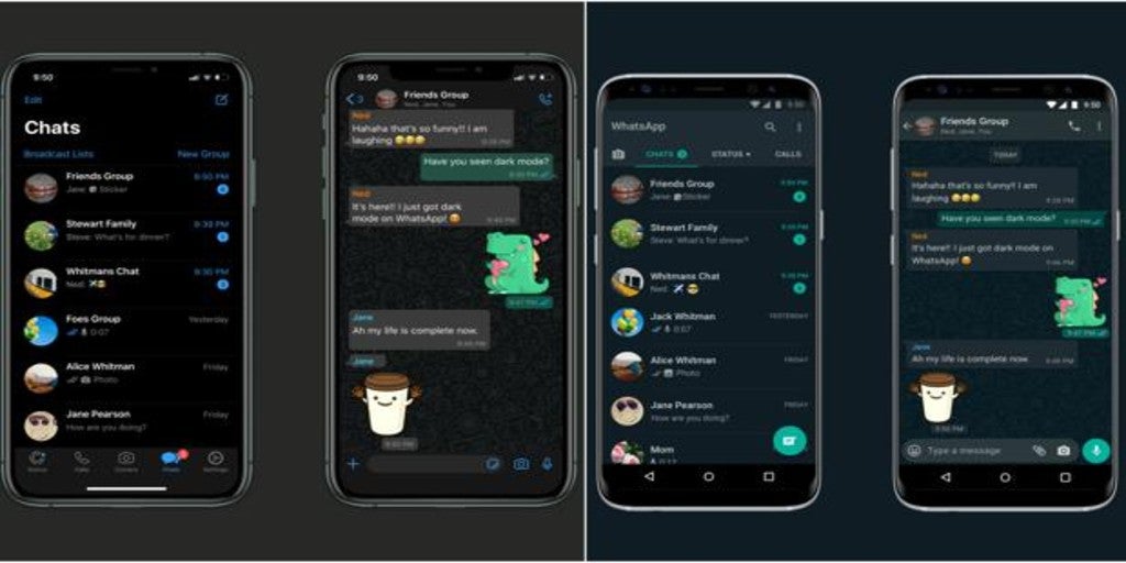 Whatsapp Modo Oscuro La Funcionalidad Mas Esperada De Whatsapp Llega A Iphone Y A Android