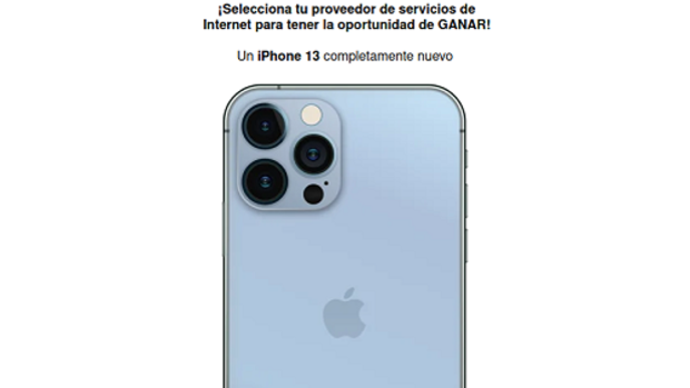 Si te llega este correo sobre el sorteo de un iPhone 13 es que te están intentando estafar