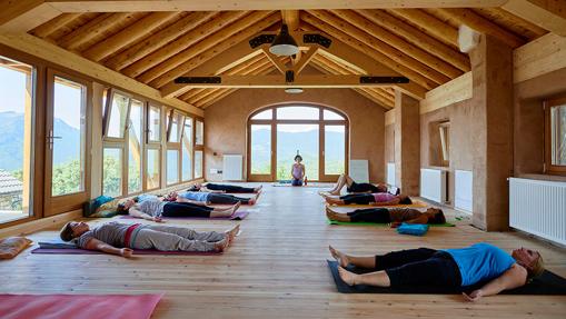 Casa Cuadrau yoga room